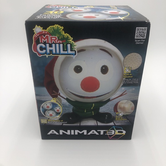 Christmas Mr Chill Talking Snowman Animated New Talks Sings 3D Speaker Projector - Picture 2 of 16
